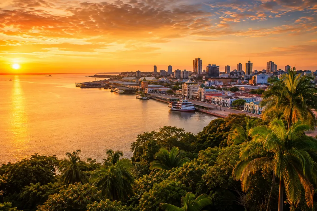 Vista de Manaus, cidade da turma do curso Restaura Posteriores